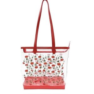 ED HARDY - Red Cherries Clear Tote Bag - Red